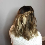 Bronde Balayage with Long Bob and Braid