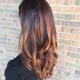 Copper Balayage with Long Layers