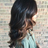 Dark Chocolate to Caramel Balayage with Long Layers