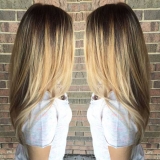 Golden Blonde Balayage with Long Layers