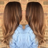 Caramel Balayage with Long Layers