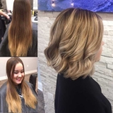 Blonde Balayage with Shoulder Length Cut