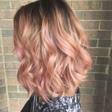 Dusty Rose Balayage with a Bob